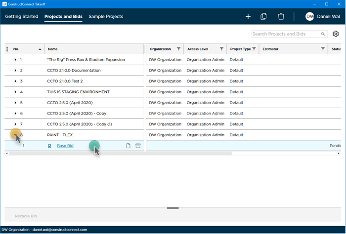 0303 Copying A Sample Project To Your Organization Constructconnect Product Help 6137