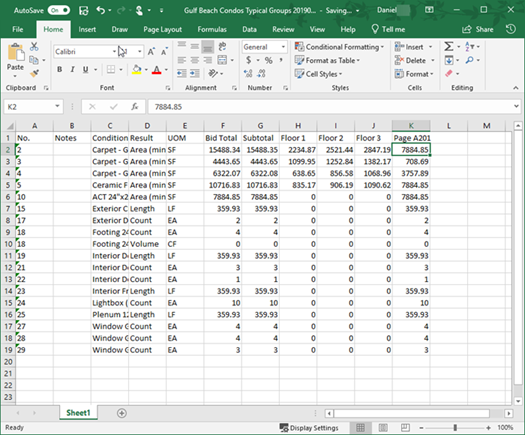1306 Exporting The Summary Tab To Excel Constructconnect Product Help 7181
