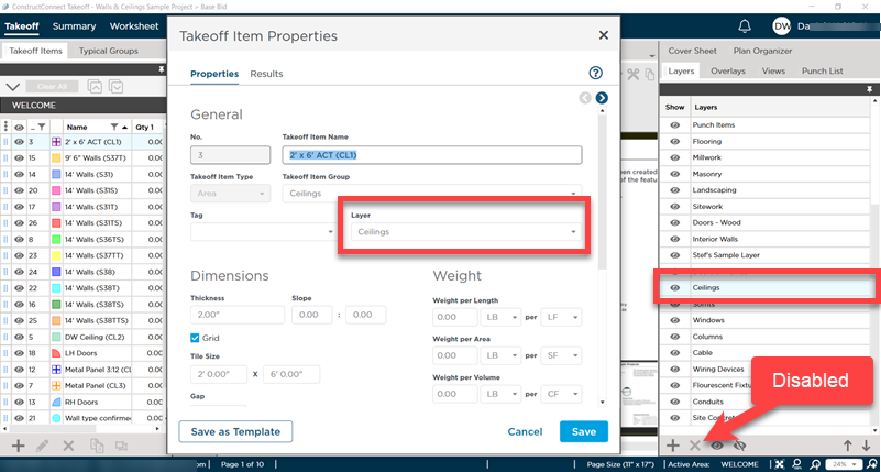 060203 Deleting A Custom Layer From A Bid Constructconnect Product Help 0215